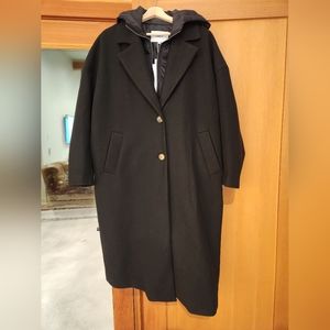 Only oversized coat with detachable vest